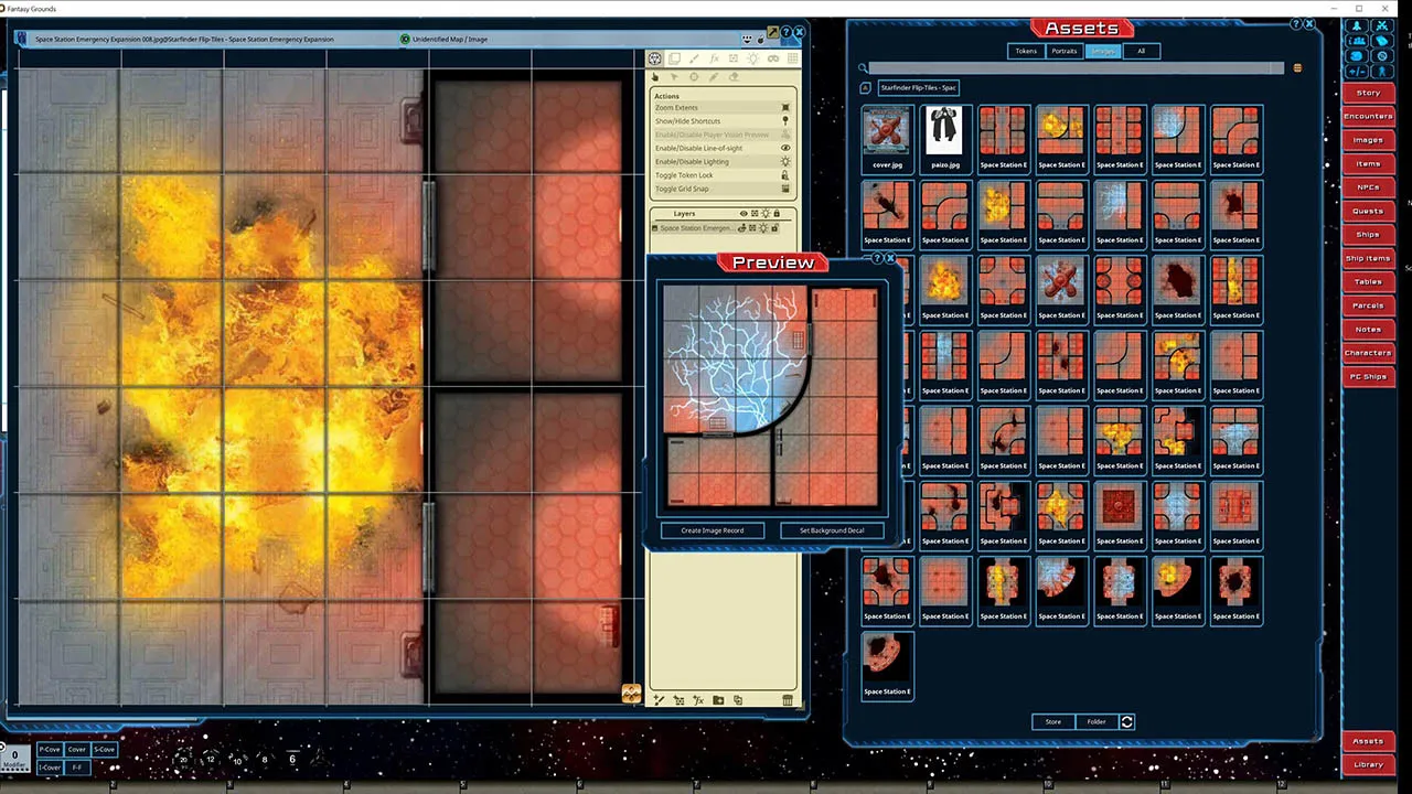 Fantasy Grounds - Starfinder FlipTiles - Space Station Emergency Expansion Screenshot 0