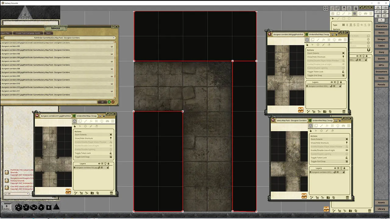 Fantasy Grounds - Pathfinder RPG - GameMastery Map Pack: Dungeon Corridors Screenshot 2