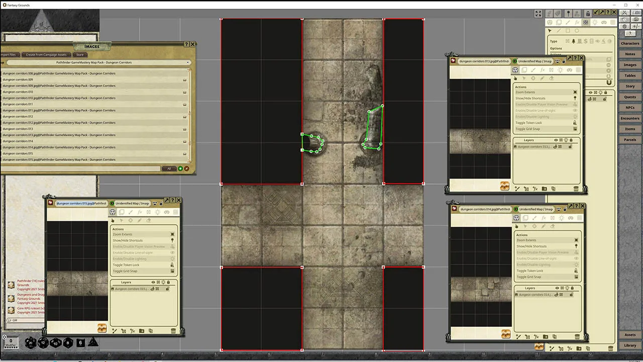 Fantasy Grounds - Pathfinder RPG - GameMastery Map Pack: Dungeon Corridors Screenshot 1
