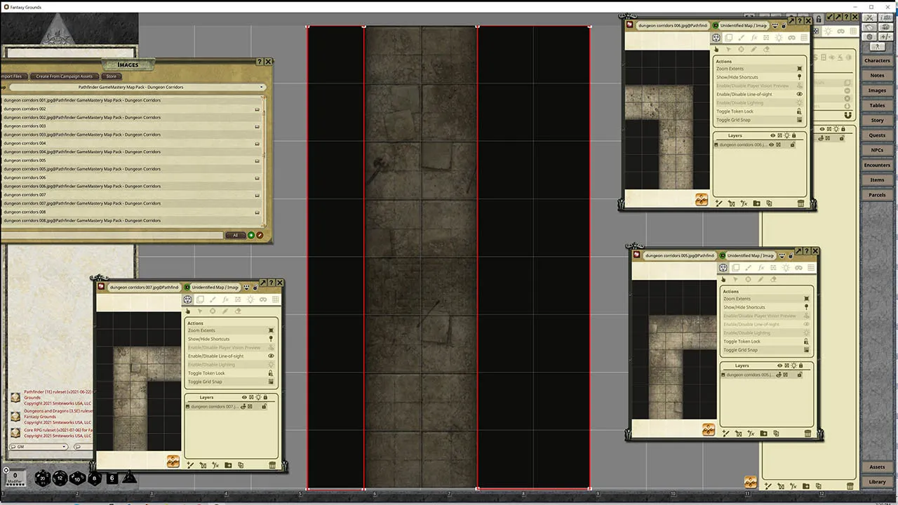 Fantasy Grounds - Pathfinder RPG - GameMastery Map Pack: Dungeon Corridors Screenshot 0