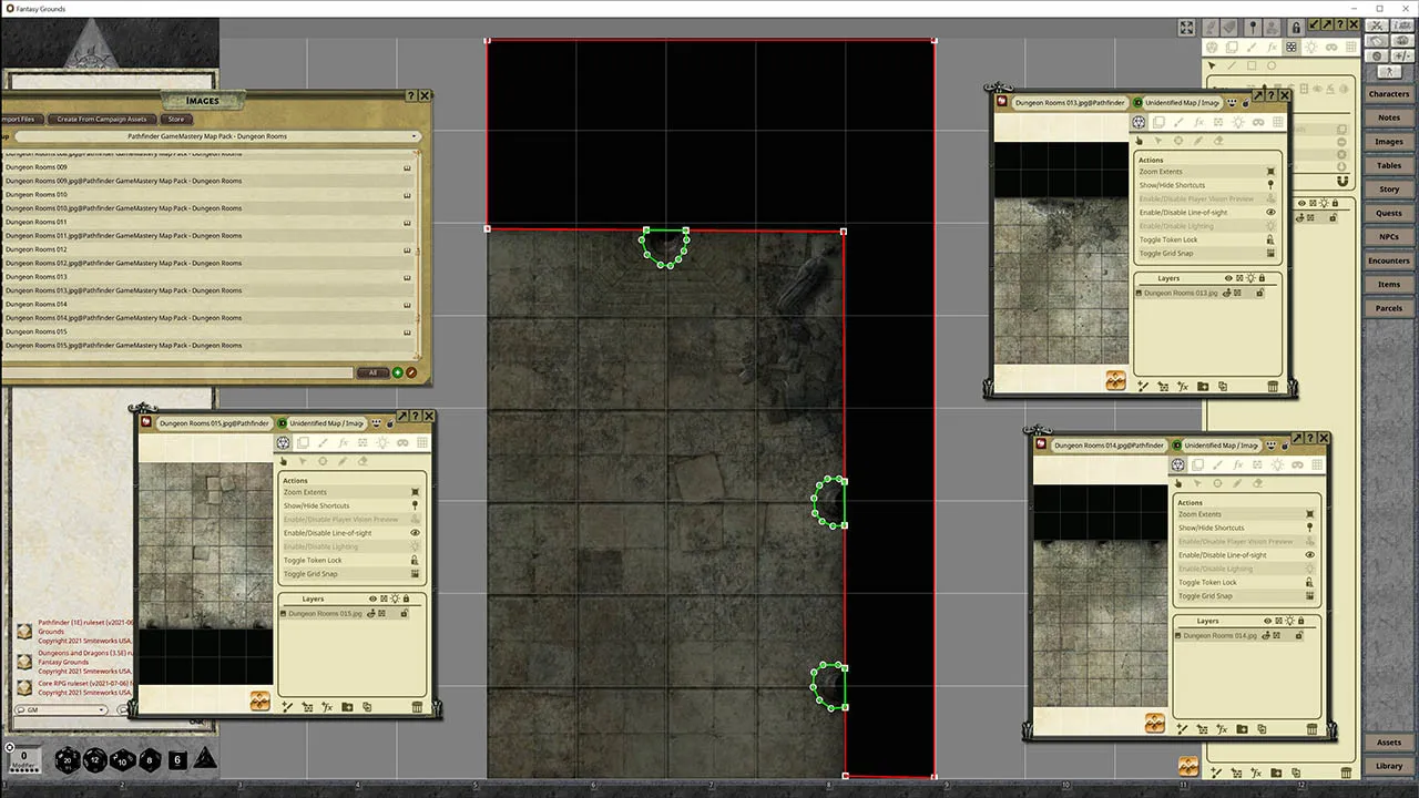Fantasy Grounds - Pathfinder RPG - GameMastery Map Pack: Dungeon Rooms Screenshot 1