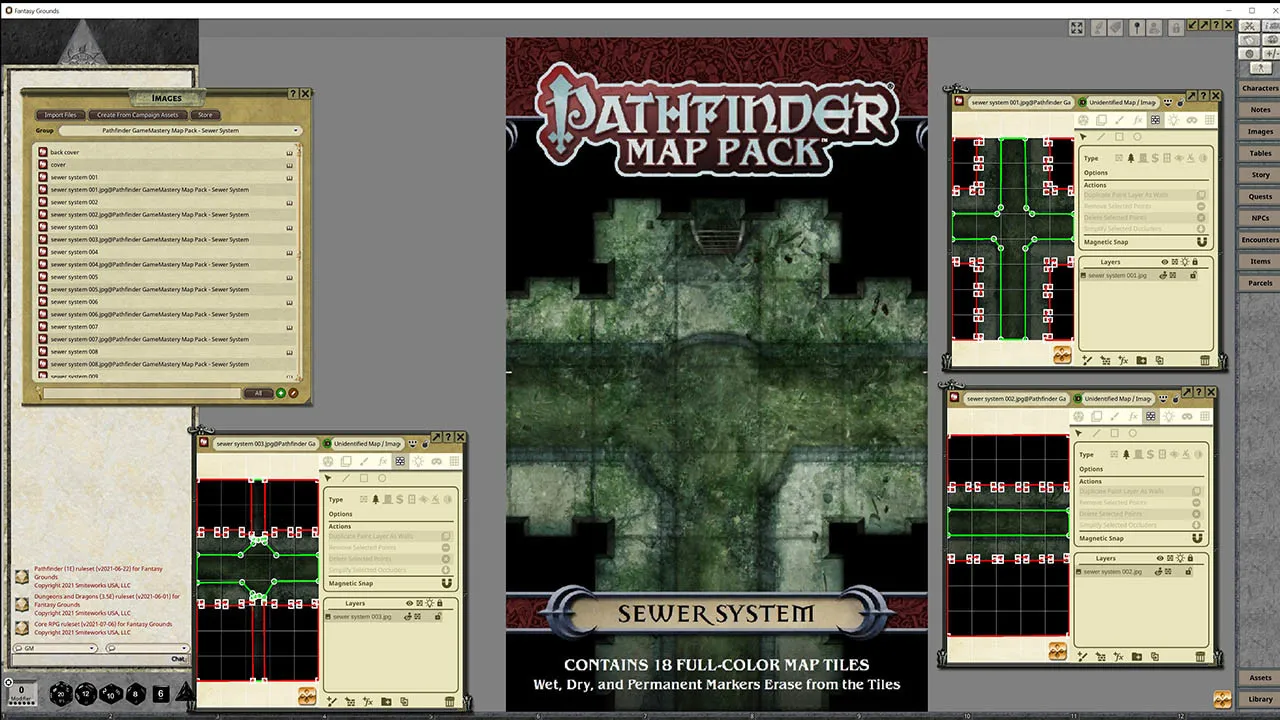 Fantasy Grounds - Pathfinder RPG - GameMastery Map Pack: Sewer System Screenshot 2