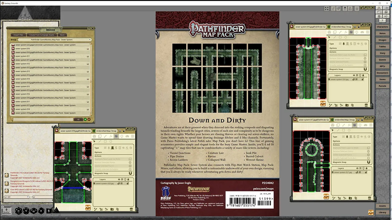 Fantasy Grounds - Pathfinder RPG - GameMastery Map Pack: Sewer System Screenshot 4
