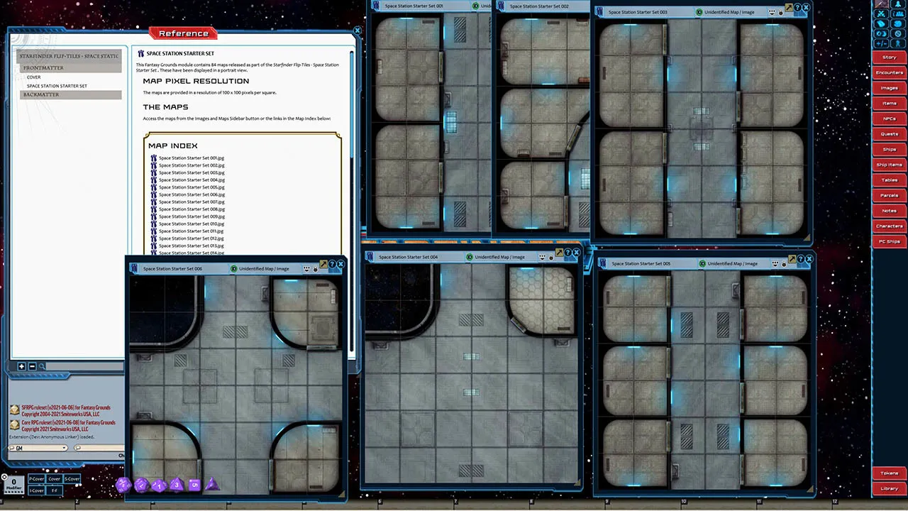 Fantasy Grounds - Starfinder Flip-Tiles - Space Station Starter Set Screenshot 1