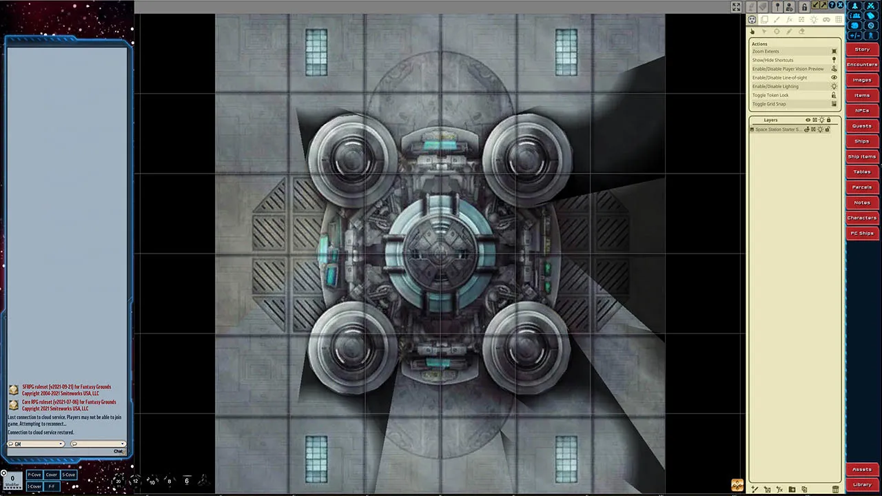Fantasy Grounds - Starfinder Flip-Tiles - Space Station Starter Set Screenshot 0