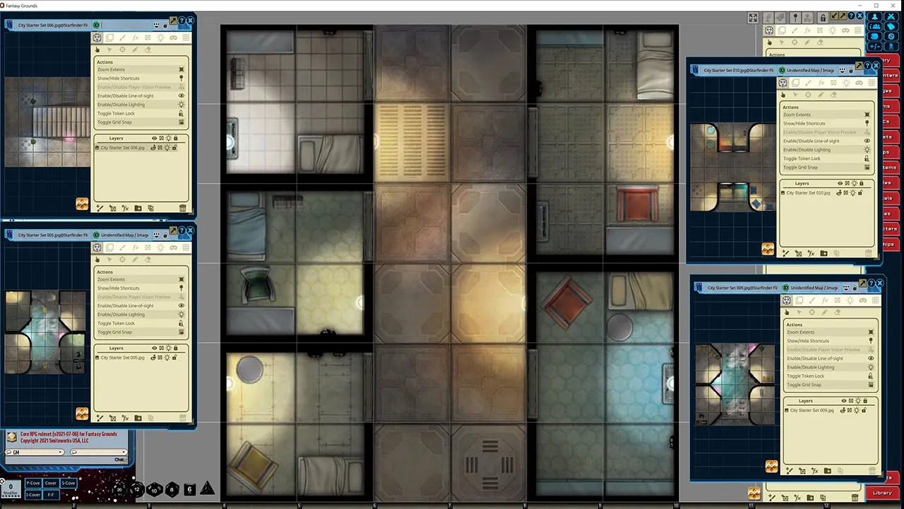 Fantasy Grounds - Starfinder RPG - Flip-Tiles - City Starter Set Screenshot 2