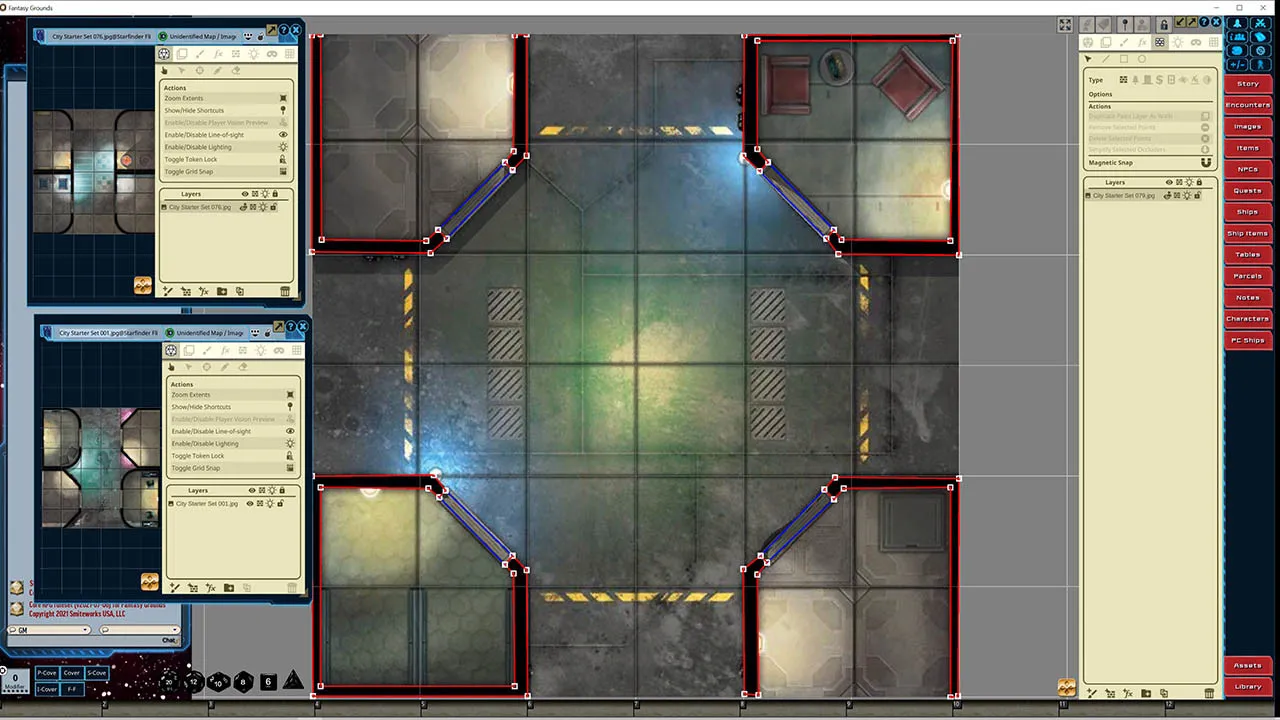 Fantasy Grounds - Starfinder RPG - Flip-Tiles - City Starter Set Screenshot 1
