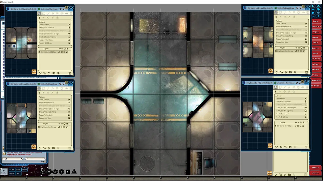 Fantasy Grounds - Starfinder RPG - Flip-Tiles - City Starter Set Screenshot 3