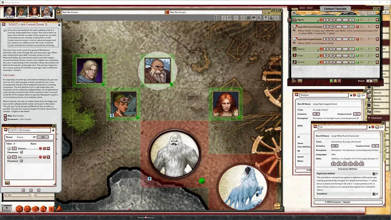Fantasy Grounds - Pathfinder 2 RPG - Quest for the Frozen Flame AP 1: Broken Tusk Moon Screenshot 6