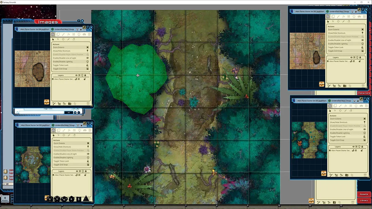 Fantasy Grounds - Starfinder RPG - Flip-Tiles - Alien Planet Starter Set Screenshot 4