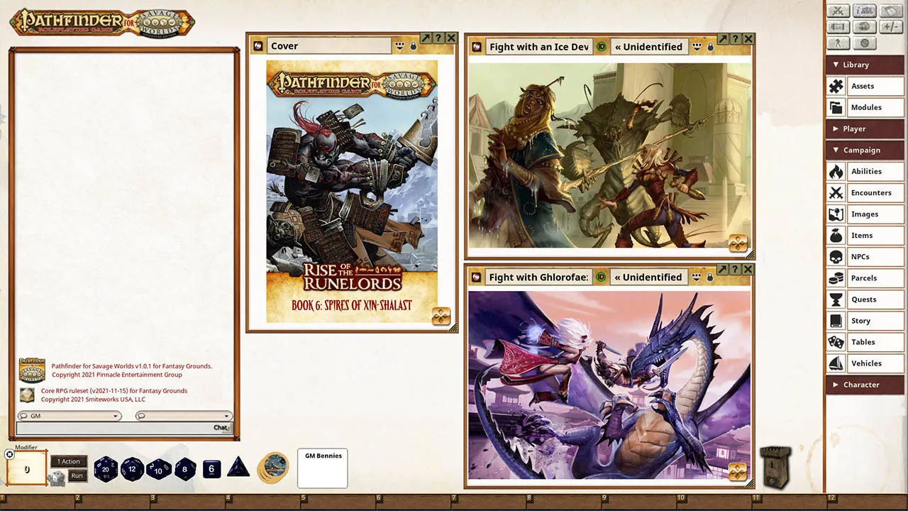 Fantasy Grounds - Pathfinder(R) for Savage Worlds: Rise of the Runelords! Book 6 - Spires of Xin-Shalast Screenshot 3