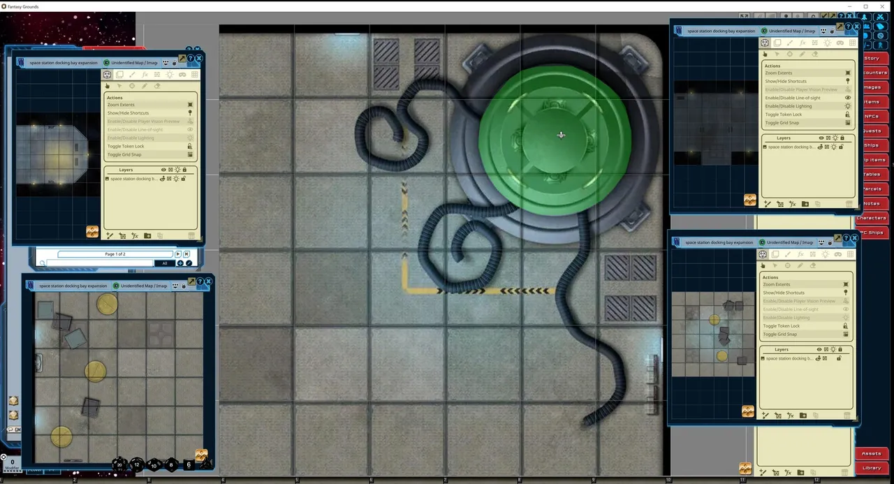 Fantasy Grounds - Starfinder Flip-Tiles - Space Station Docking Bay Expansion Screenshot 3