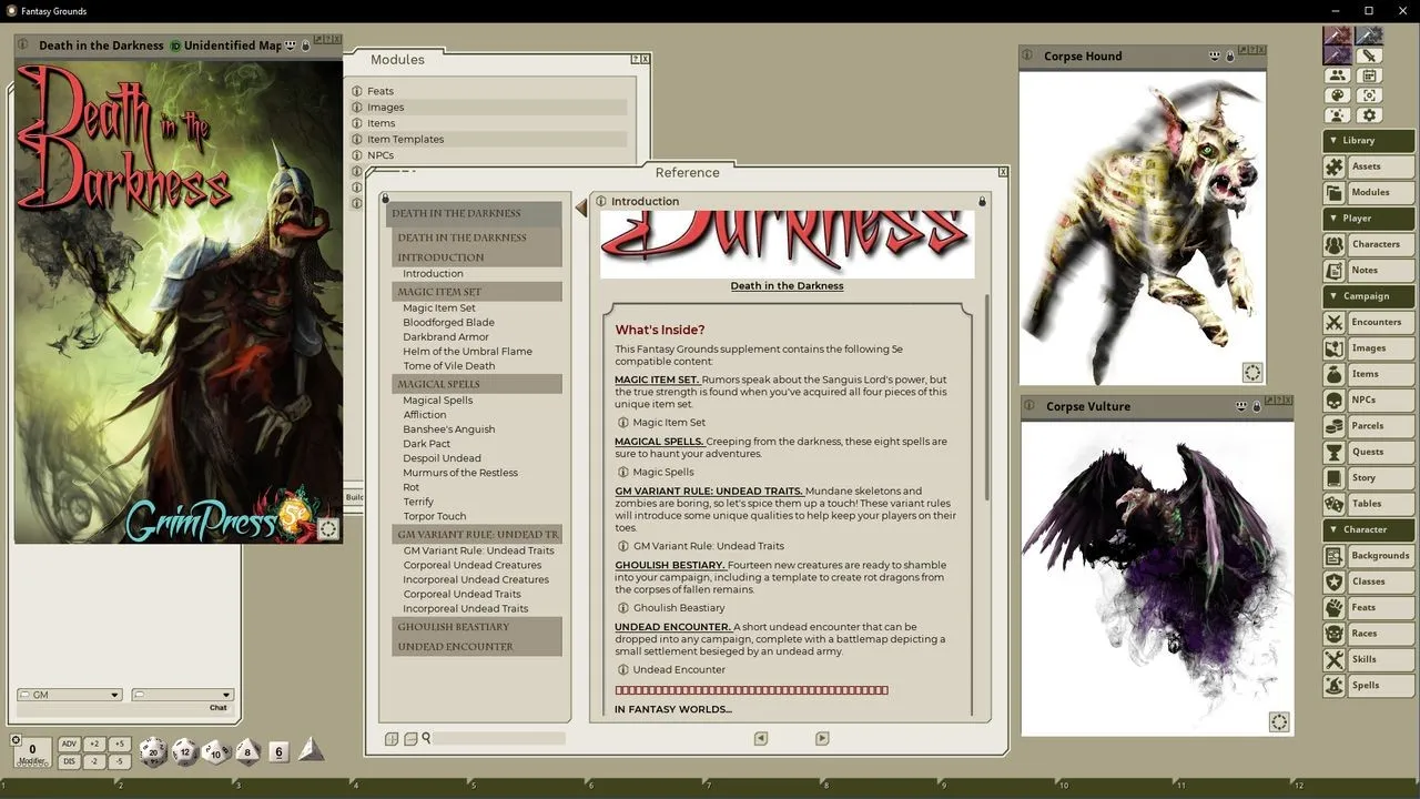 Fantasy Grounds - Death in the Darkness Screenshot 0