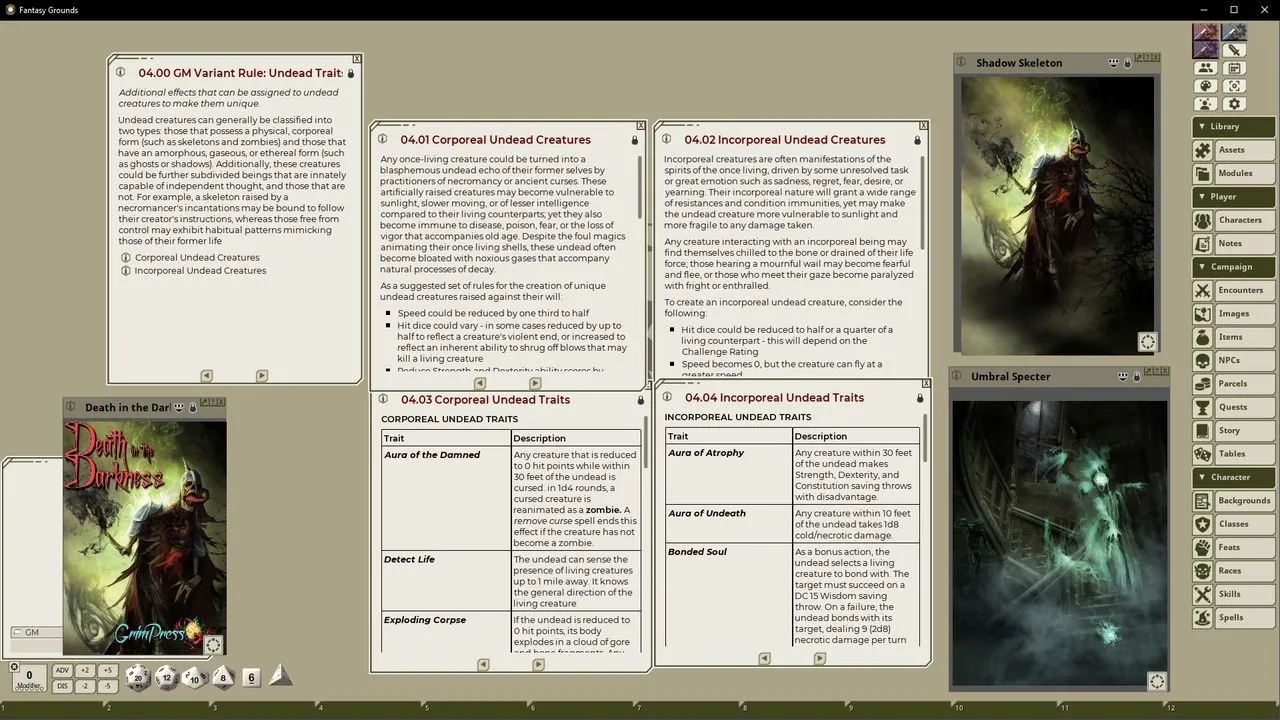 Fantasy Grounds - Death in the Darkness Screenshot 1