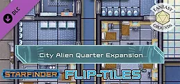 Fantasy Grounds - Starfinder Flip-Tiles - City Alien Quarter Expansion