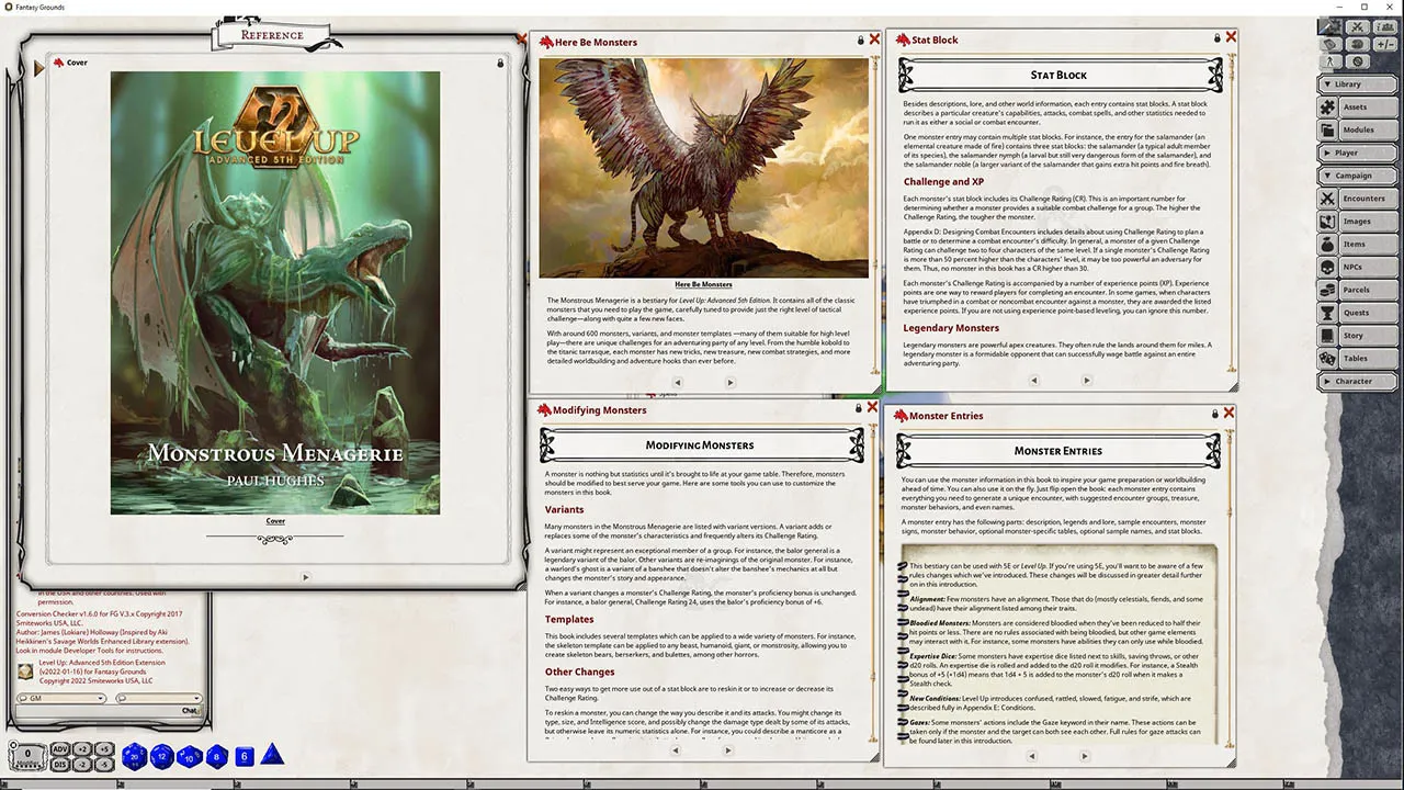 Fantasy Grounds - Level Up Monstrous Menagerie Screenshot 5
