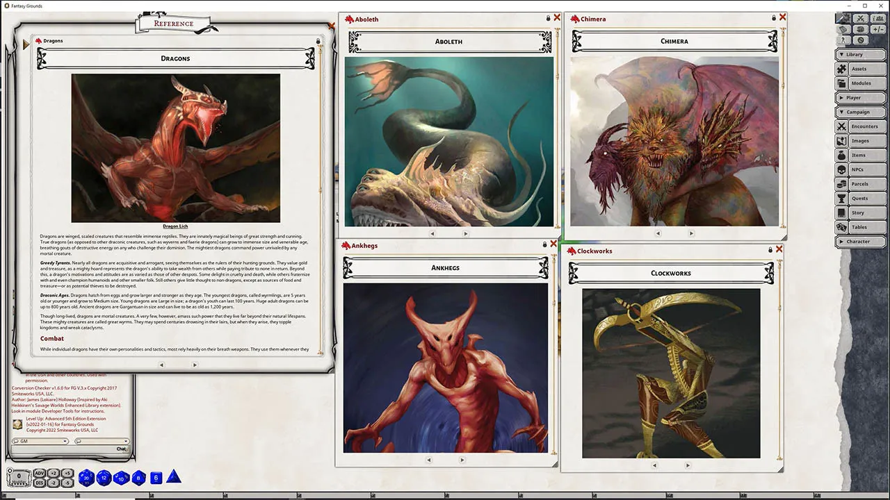 Fantasy Grounds - Level Up Monstrous Menagerie Screenshot 0