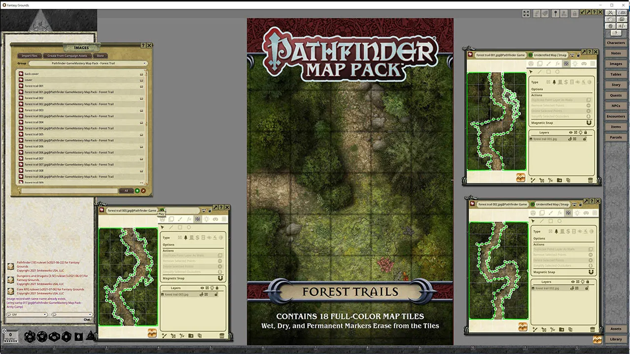 Fantasy Grounds - Pathfinder RPG - GameMastery Map Pack: Forest Trails Screenshot 1