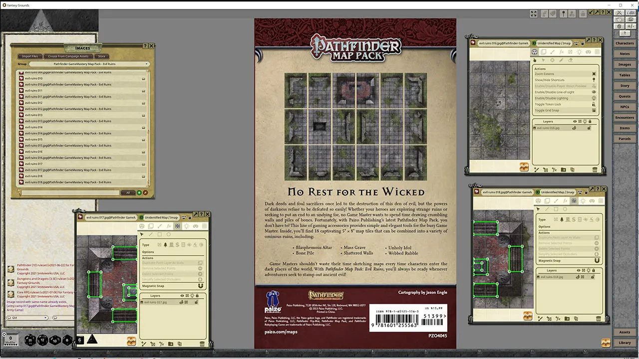Fantasy Grounds - Pathfinder RPG - GameMastery Map Pack: Evil Ruins Screenshot 0