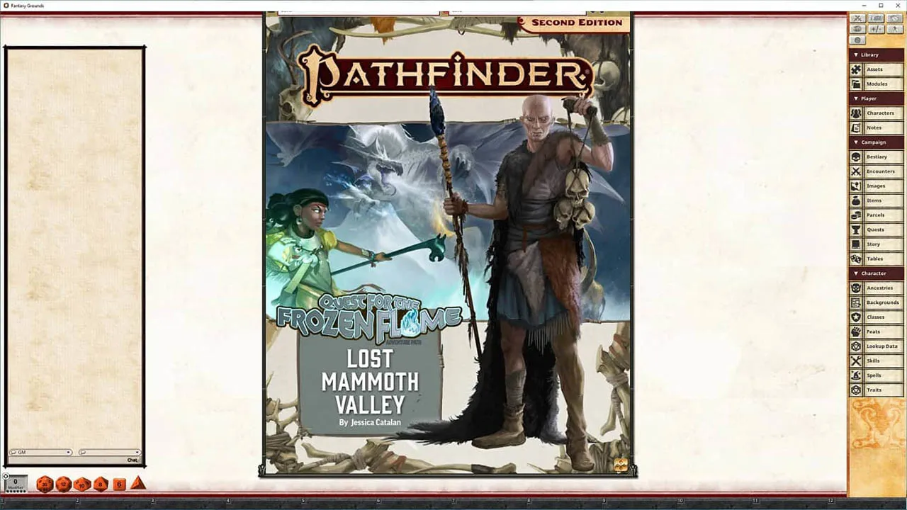 Fantasy Grounds - Pathfinder 2 RPG - Quest for the Frozen Flame AP 2: Lost Mammoth Valley Screenshot 0