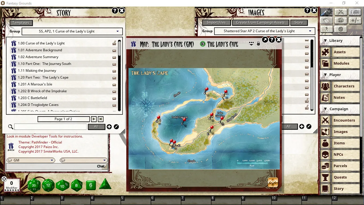 Fantasy Grounds - Pathfinder RPG - Shattered Star AP 2: Curse of the Lady's Light Screenshot 2
