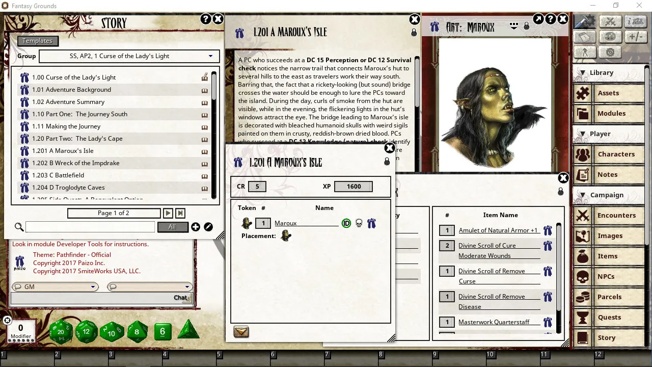 Fantasy Grounds - Pathfinder RPG - Shattered Star AP 2: Curse of the Lady's Light Screenshot 0