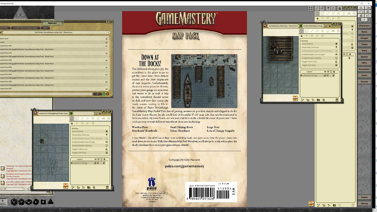 Fantasy Grounds - Pathfinder RPG - Gamemastery Map Pack Waterfront Screenshot 1