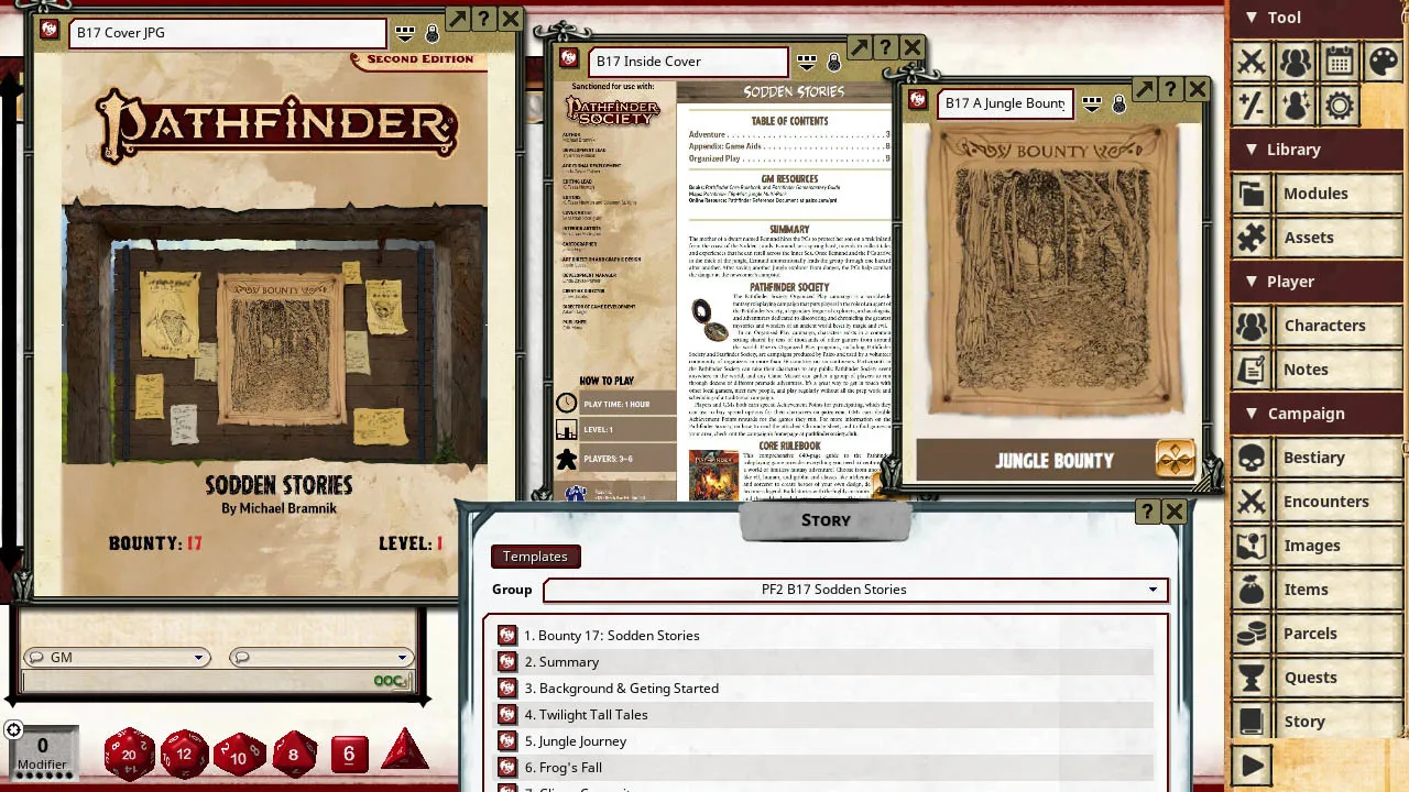 Fantasy Grounds - Pathfinder 2 RPG - Pathfinder Bounty # 17: Sodden Stories Screenshot 0