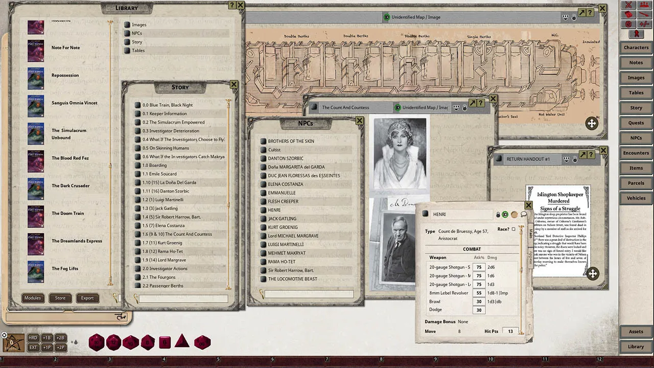 Fantasy Grounds - Horror on the Orient Express Screenshot 1