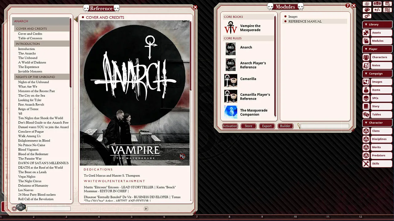 Fantasy Grounds - Vampire: The Masquerade, Anarch Screenshot 4
