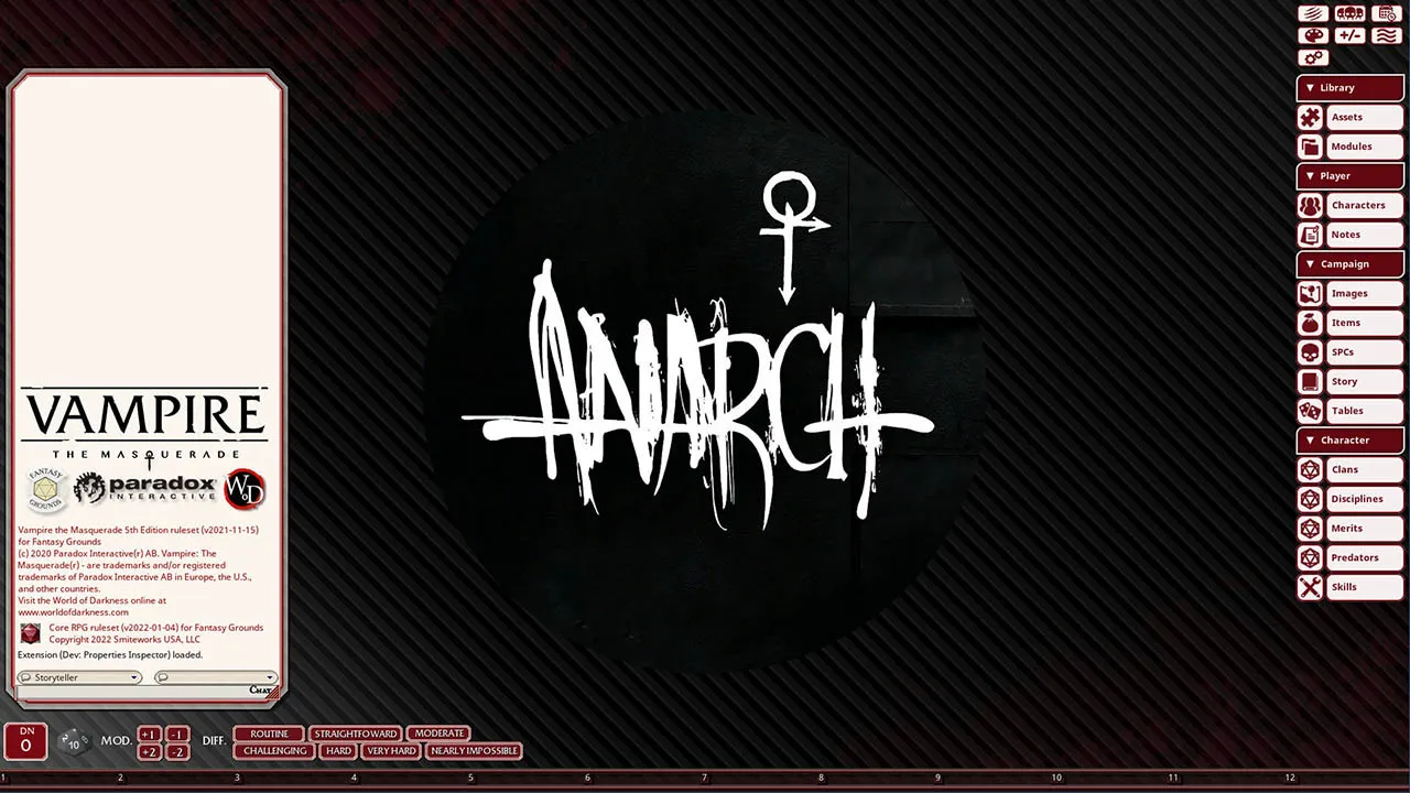 Fantasy Grounds - Vampire: The Masquerade, Anarch Screenshot 0
