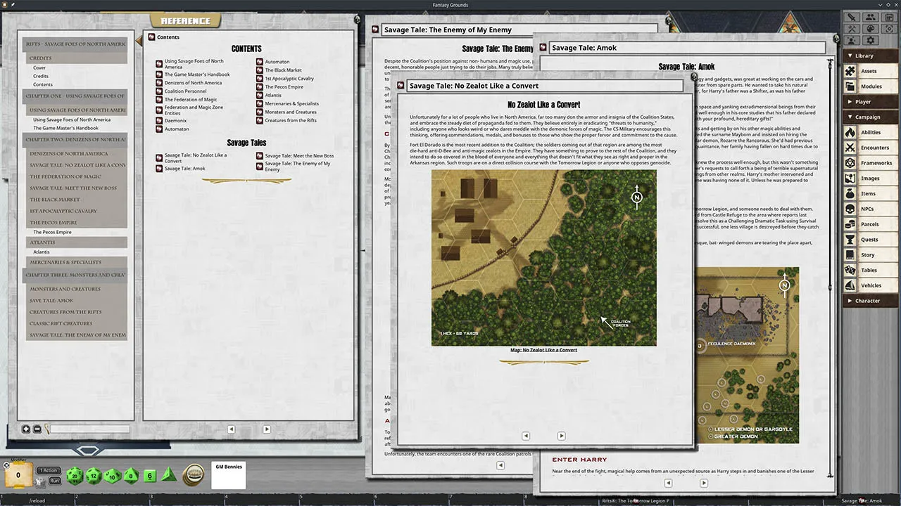 Fantasy Grounds - Savage Rifts: Savage Foes of North America Screenshot 3