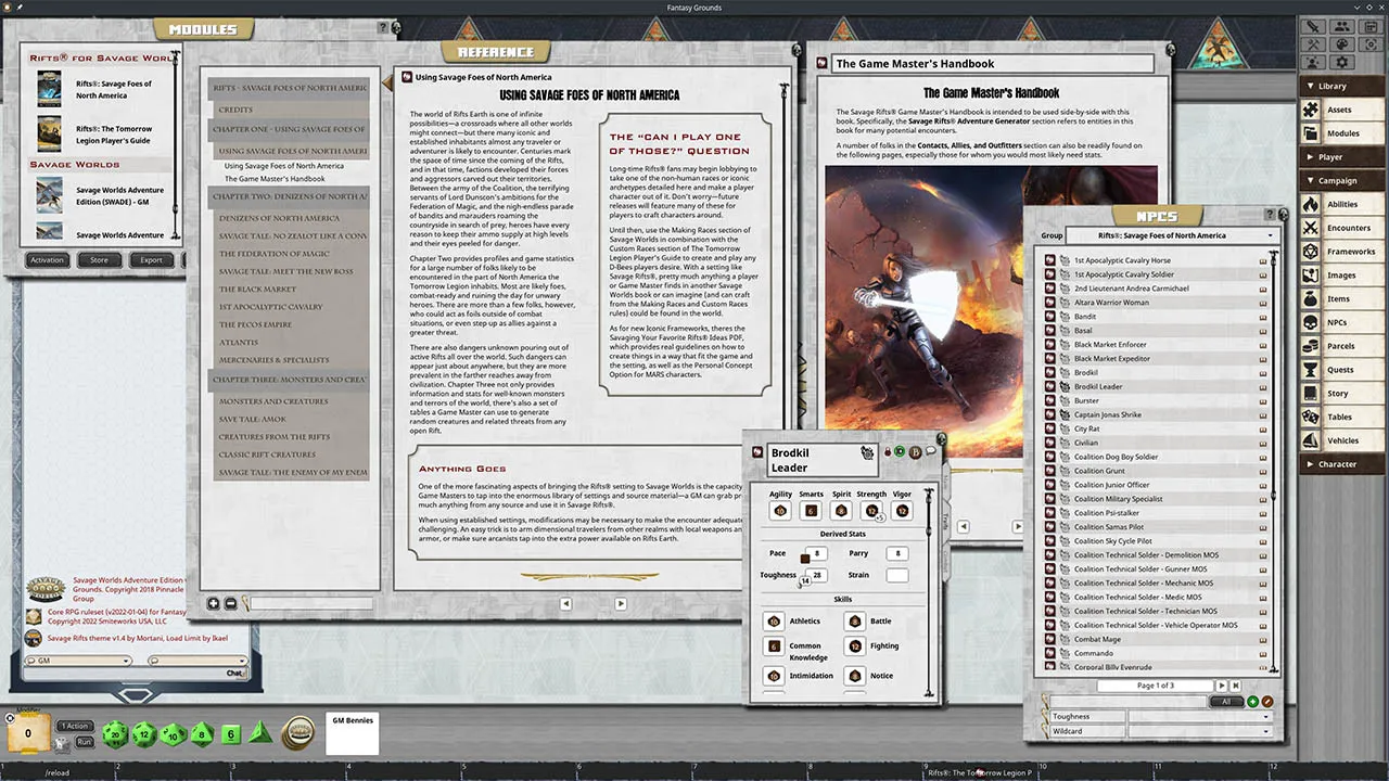 Fantasy Grounds - Savage Rifts: Savage Foes of North America Screenshot 0