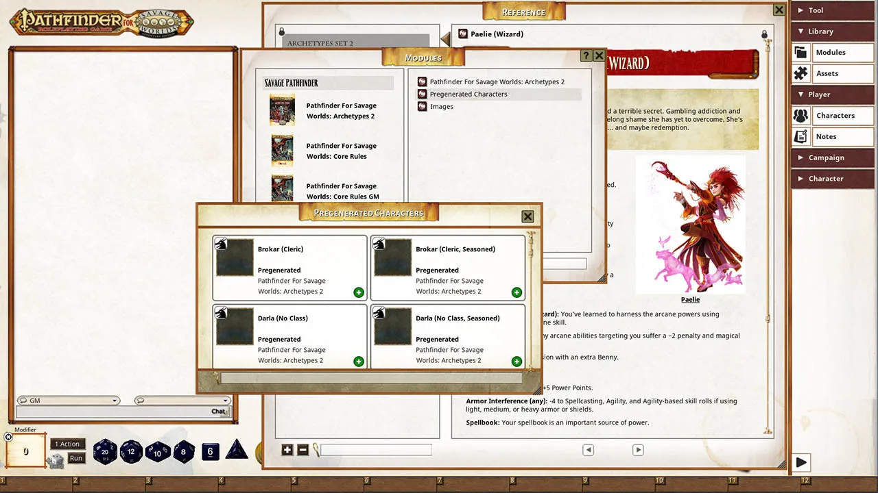 Fantasy Grounds - Pathfinder(R) for Savage Worlds Archetype Set 2 Screenshot 1