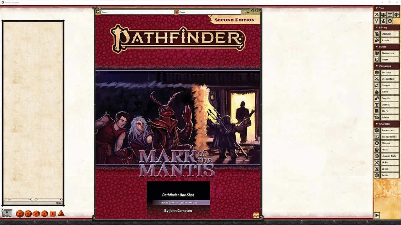 Fantasy Grounds - Pathfinder 2 RPG - One-Shot #4: Mark of the Mantis Screenshot 0