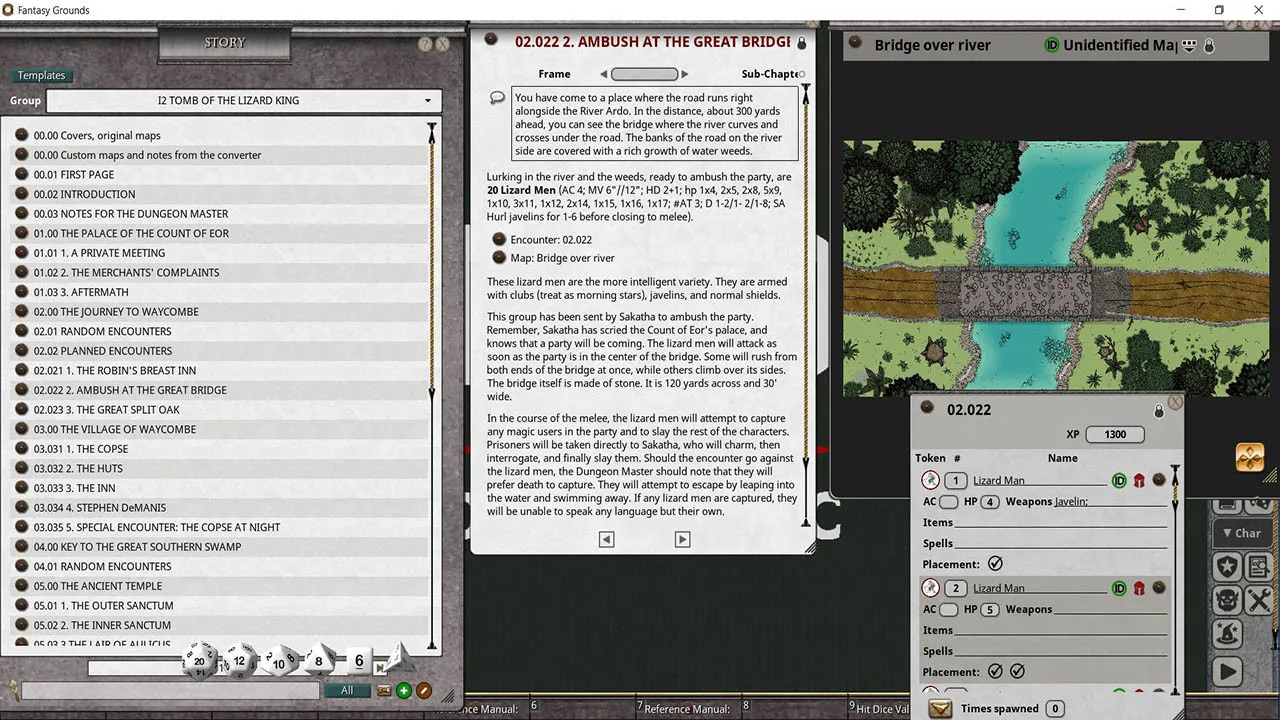 Fantasy Grounds - D&D Classics: I2 Tomb of the Lizard King (1E) Screenshot 4