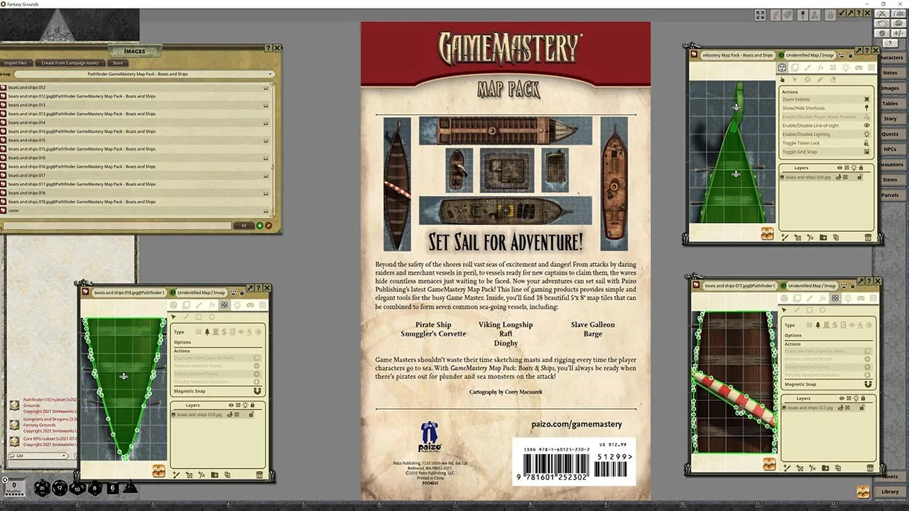 Fantasy Grounds - Pathfinder RPG - GameMastery Map Pack Boats and Ships Screenshot 0