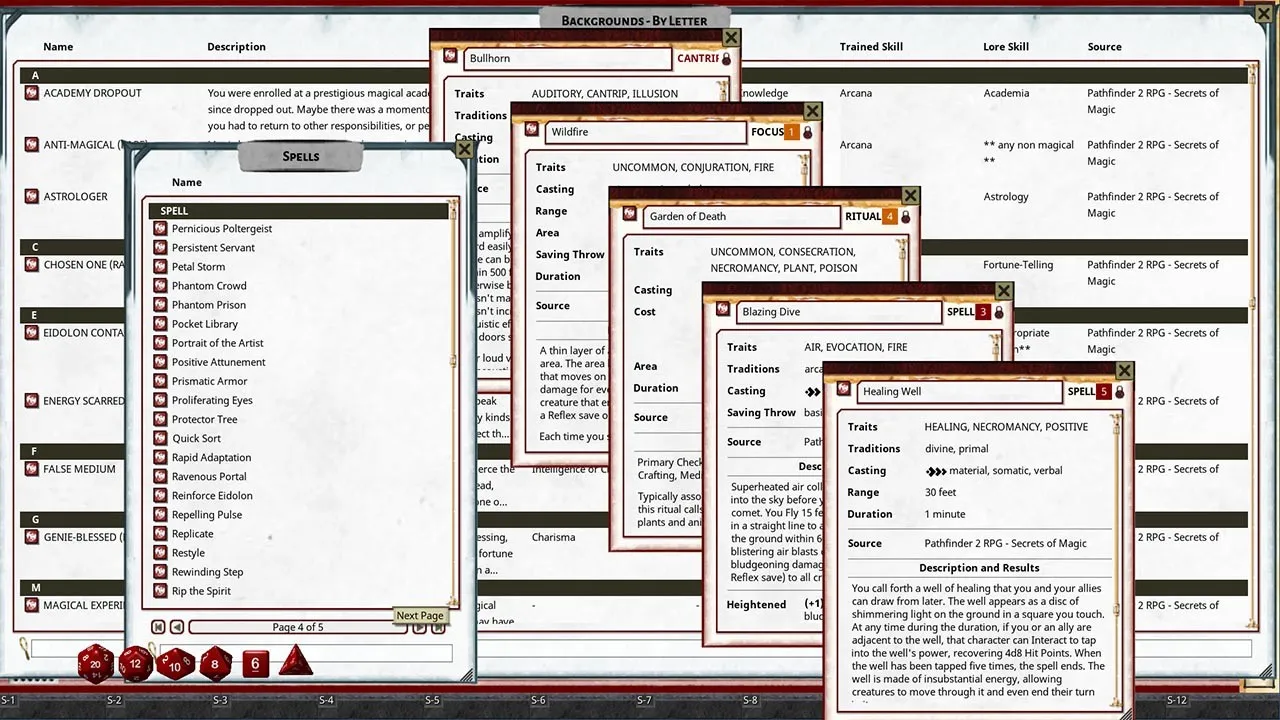 Fantasy Grounds - Pathfinder 2 RPG - Pathfinder Secrets of Magic Screenshot 2