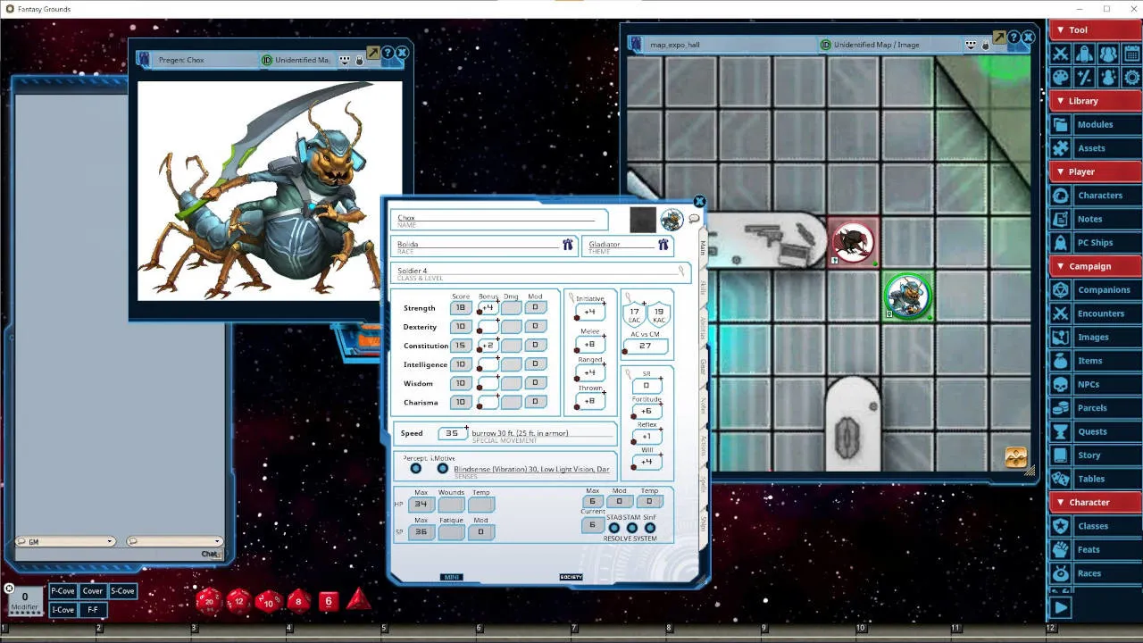 Fantasy Grounds - Starfinder RPG - The Starfinder Four vs. The Hardlight Harlequin Screenshot 3