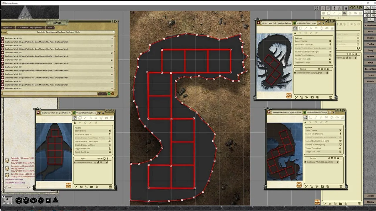 Fantasy Grounds - Pathfinder RPG - GameMastery Map Pack Swallowed Whole Screenshot 4
