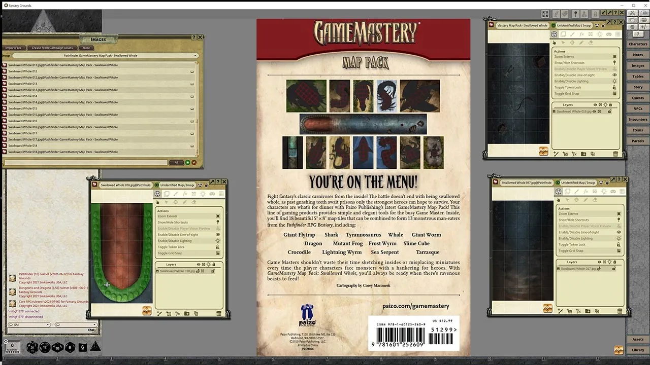 Fantasy Grounds - Pathfinder RPG - GameMastery Map Pack Swallowed Whole Screenshot 3