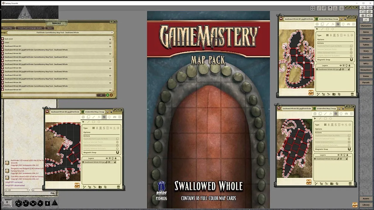 Fantasy Grounds - Pathfinder RPG - GameMastery Map Pack Swallowed Whole Screenshot 0
