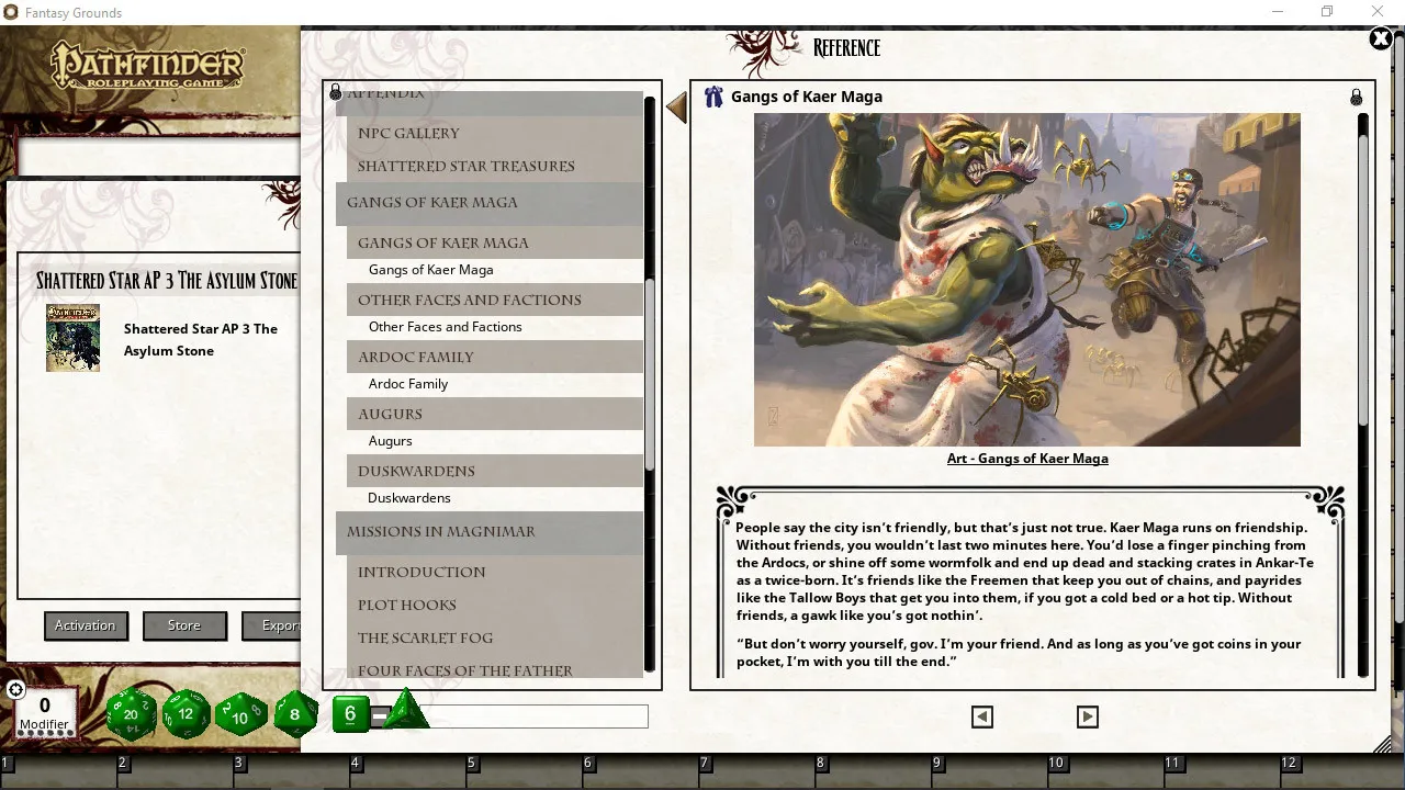 Fantasy Grounds - Pathfinder RPG - Shattered Star AP 3: The Asylum Stone Screenshot 0