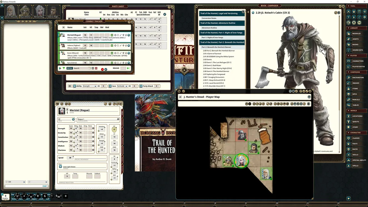 Fantasy Grounds - Pathfinder RPG - Ironfang Invasion Adventure Path (1 of 6) - Trail of the Hunted Screenshot 2