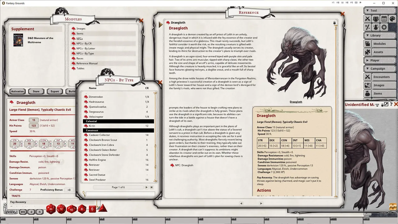 Fantasy Grounds - D&D Mordenkainen Presents Monsters of the Multiverse Screenshot 1