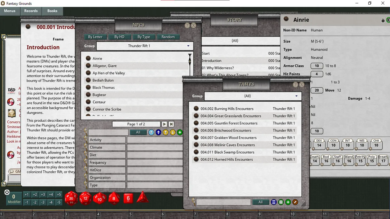 Fantasy Grounds - D&D Classics: Thunder Rift Basic (2E) Screenshot 2