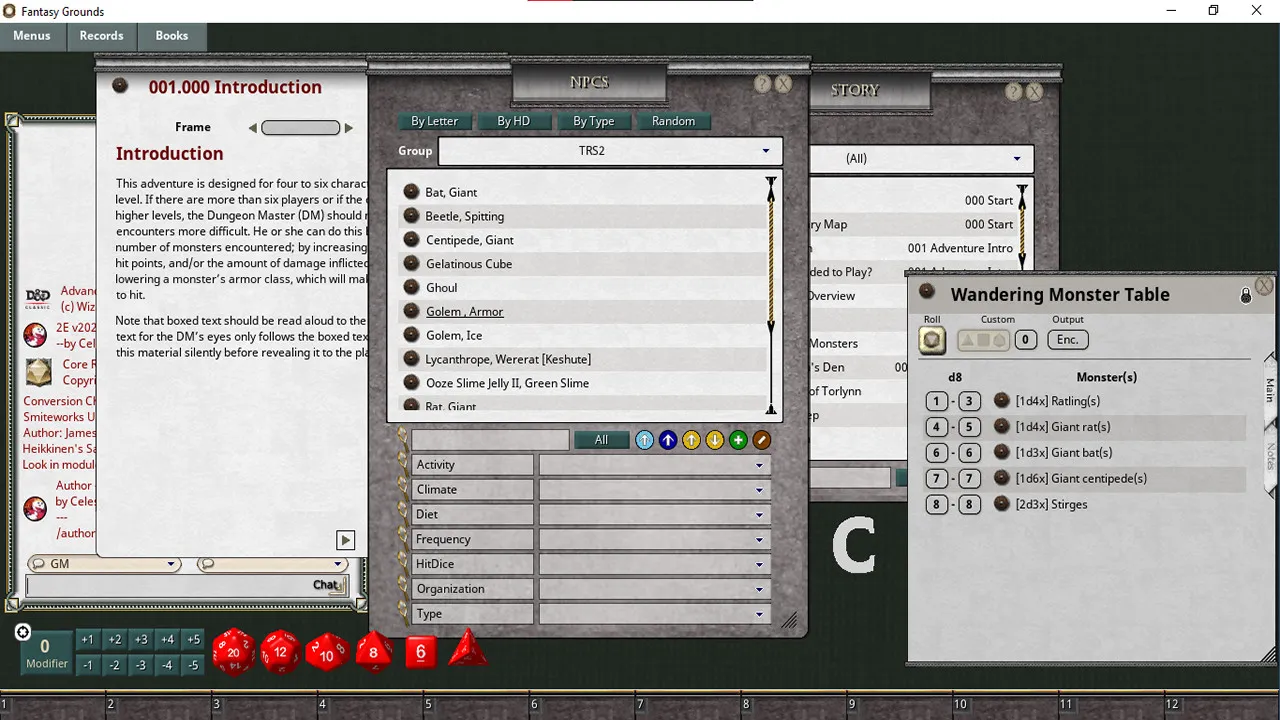 Fantasy Grounds - D&D Classics: TRS2 Quest for the Silver Sword (Basic) Screenshot 1