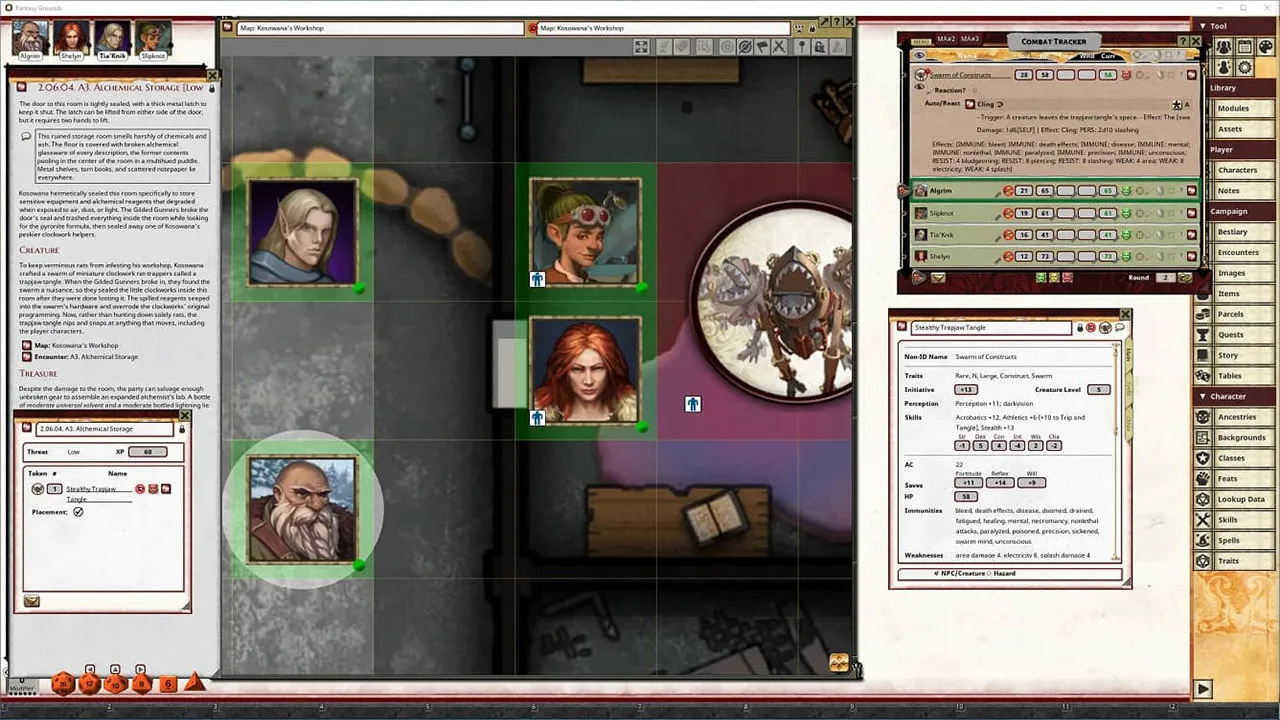 Fantasy Grounds - Pathfinder 2 RPG - Outlaws of Alkenstar AP 2: Cradle of Quartz Screenshot 1