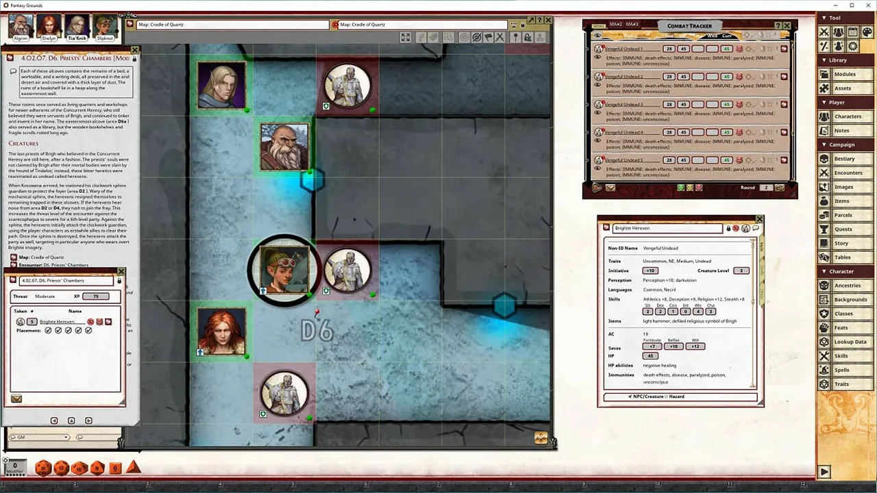 Fantasy Grounds - Pathfinder 2 RPG - Outlaws of Alkenstar AP 2: Cradle of Quartz Screenshot 4