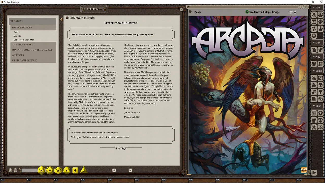 Fantasy Grounds - Arcadia Issue 001 Screenshot 8
